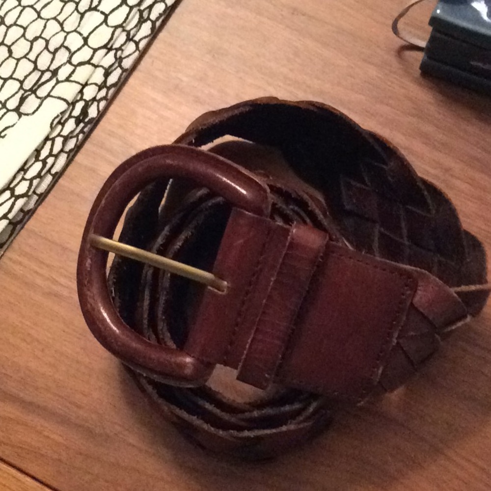 Breaded Leather Belt